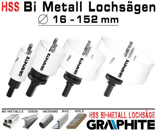 Hss metall lochsäge ø - hss, bi-metall