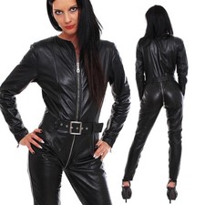 Echt leder overall catsuit - leder,