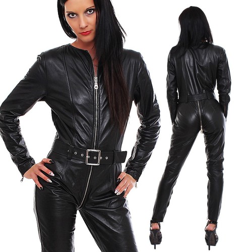 Echt leder overall catsuit - echt,
