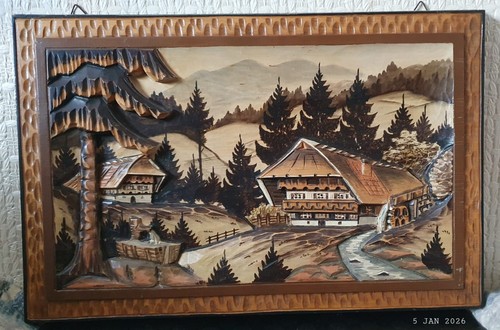 Wandbild vollholz schnitzerei - wandbild,