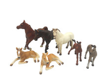 Schleich Pferde Pfohlen Stute  Fuchs  Schimmel Konvolut 7 Stück Spielzeug