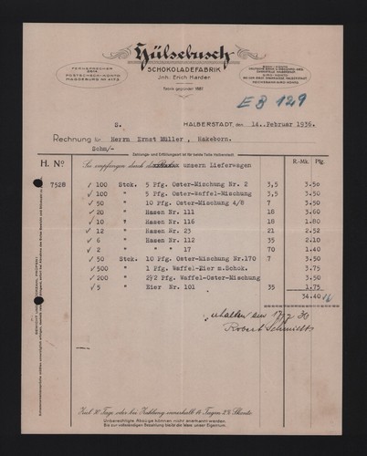 Halberstadt rechnung 1936 - halberstadt,,