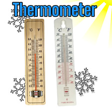 1-5 Holz Thermometer Zimmerthermomer Außenthermometer analog Gartenthermometer