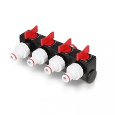 regelbarer 4-Wege-Verteiler Schlauchverteiler Wasserverteiler für Gartenschlauch