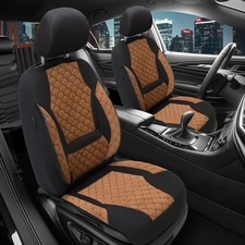 2x Sitzbezüge passend für Lexus LS 4 ab 2007-2018 in Schwarz-Braun | PRIME