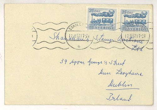 Schweden 1957 auslandsbrief - schweden,