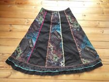 langer Rock 36 schwarz Glitzer, 100% Baumwolle, Tracht Dirndl, vintage, Traditon