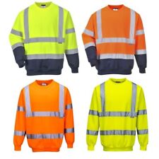UV Warnschutz Sweatshirt Pullover Warnschutzpullover Arbeitspullover gelb orange