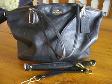 *Coach* große schwarze Schultertasche, Crossover, Shopper, Leder