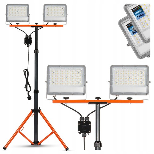 Led baustrahler stativ 2x50w - led,