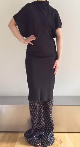 Drapiertes midikleid - drapiertes,