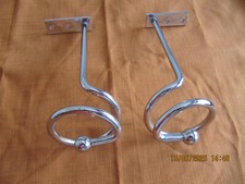 2 Stück Drapierhaken, Chrom glänzend  Raffhalter f. Gardinen, Schal, Himmelbett