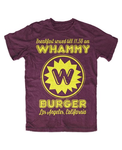 Whammy burger shirt burgundy - whammy,