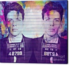 Motiv Frank Sinatra Mirror Reflex Pop Art/Malerei/Leinwand/Kunstdruck/XXL/Poster