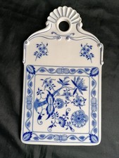 DUBI BOHEMIA  CZECHOSLOVAKIA PORZELLAN  ZWIEBELMUSTER - Brotplatte (Ø27,5cm) 