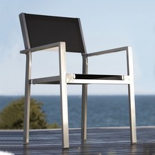 Jan Kurtz Cubic Gartenarmlehnstuhl 4er Set, schwarz, aluminium