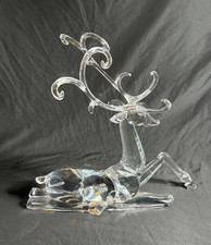 Hirsch-Statue Rentier-Skulptur Acryl transparent groß 45cm