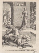 Orig. Holzstich: Death of