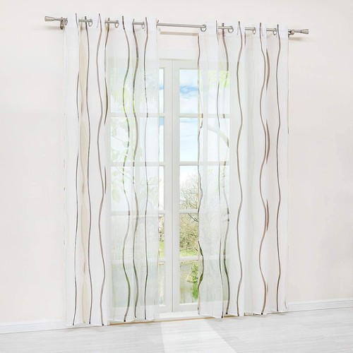 Gardine mit kräuselband ösen - mit,