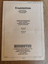 Niemeyer Front Rotormäher RO 251 FB FZ Ersatzteilliste spare parts list  KK