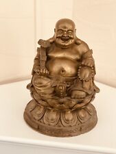 Top Happy Buddha handgefertigte große antike Messing Bronze Statue Skulptur