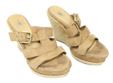 Ugg Schuhe Damen (Eu) 38 Tawney Leder Plateau Keilabsatz Espadrille Sandalen