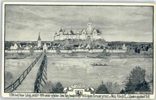 50916452 - 8075 Vohburg Zeichnung, Burg Pfaffenhofen LKR