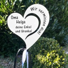 Grabschmuck Herz, Beetstecker
