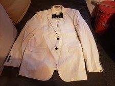 Herren Sommer Anzug, mit Weste, beige, Gr. M, Leinenstoff, guter Zustand