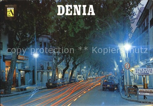 Denia hauptstrasse bei nacht - denia,