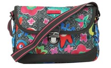Schultertasche Oilily Funky Flowers Charcoal robust und langlebig Damentasche