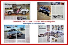 DeLorean DMC-12 mit 132PS Nr.3 Literaturpaket - 5 komplette Zeitschriften