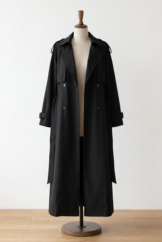Damen trenchcoat schwarz lang - damen,