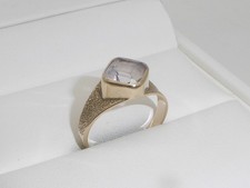 333 Gold Ring 8K Gelbgold Blau Blautopas Goldring RG 57 - 18,1 mm 9470