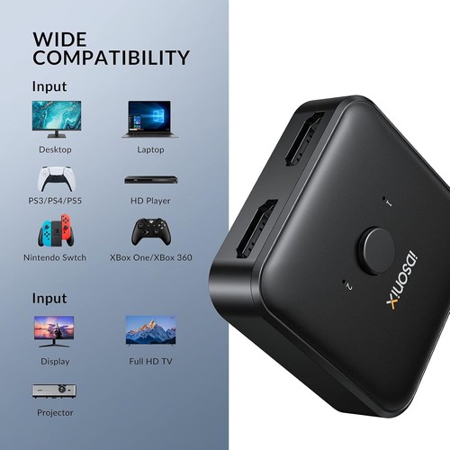 Hdmi switch 60hz 2 in - 4k,