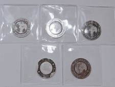 5 x 5 Euro Polymerring Münzen