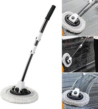 15° Bogen Waschbürste Autowaschbürste Alu Teleskop PKW Stiel KFZ Bürste 59-112cm