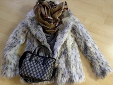 Fake Fur Jacke Mantel Jacke