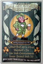 Blechschild Schild 20x30 cm - Lucky Irish Pub Bar Kneipe BIer