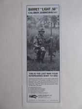 7/1988 PUB BARRET M82 LIGHT .50 50BMG M82A1 M107 SCHARFSCHÜTZENGEWEHR ORIGINAL ANZEIGE