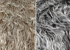 Zottelstoff sam kunstfell grau - zottelstoff,