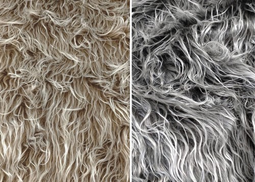 Zottelstoff sam kunstfell grau - zottelstoff,
