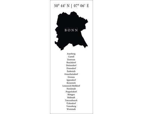 Glasbild bonn koordinaten - bonn,