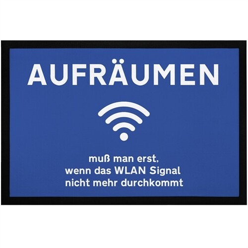 Fußmatte lustig aufräumen - fußmatte,