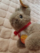 Steiff Hase Hoppy 1500/09 12cm K/F/S Komplett Anhänger Kuscheltier Häschen Braun