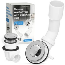 Duschwanne Siphonablauf 50mm Mit Klick-Klack-Stopfen Abfluss Siphon Kanalisation