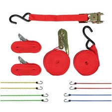 WALTER Halte- & Spanngurt 12tlg. Set Gepäckspanner Sicherung Gurt Ratschengurt