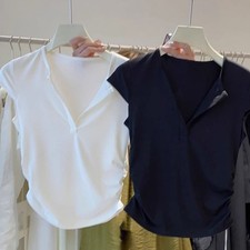 Y2K Style Damen V-Ausschnitt