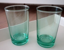2x Wasserglas Bistroglas grün