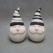 Gilde Deko Wichtel Nikolaus Santa 2er schwarz weiß Advent Winter Weihnachten 